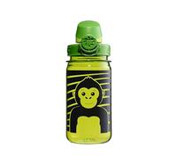 Nalgene Sustain Tritan BPA-Free Kids On The Fly Water Bottle Made with Material Derived from 50% Plastic Waste, Leak Proof, Durable, BPA Free, Carabiner Friendly, Reusable, 12 oz, Green Monkey
