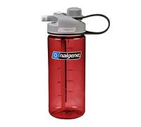 Nalgene Sustain Tritan BPA-Free MultiDrink Water Bottle Made with Material Derived from 50% Plastic Waste, 20 OZ, Red