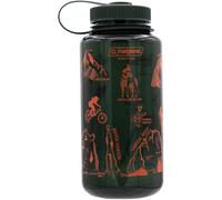 Nalgene Sustain Tritan BPA-Free Water Bottle Made with Material Derived from 50% Plastic Waste, 32 OZ, Wide Mouth, Geographical Bottle Design, Utah Jade
