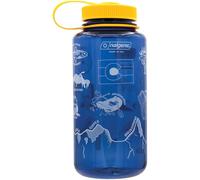 Nalgene Sustain Tritan BPA-Free Water Bottle Made with Material Derived from 50% Plastic Waste, 32 OZ, Wide Mouth, Geographical Bottle Design, Colorado Denim