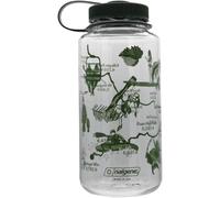 Nalgene Sustain Tritan BPA-Free Water Bottle Made with Material Derived from 50% Plastic Waste, 32 OZ, Wide Mouth, Geographical Bottle Design, East Coast Clear