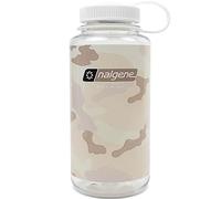 Nalgene Sustain Tritan BPA-Free Water Bottle Made with Material Derived From 50% Plastic Waste, 32 OZ, Wide Mouth, Camo Clear