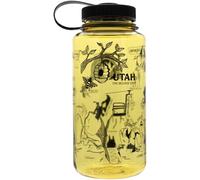 Nalgene Sustain Tritan BPA-Free Water Bottle Made with Material Derived from 50% Plastic Waste, 32 OZ, Wide Mouth, Geographical Bottle Design, Utah Butter
