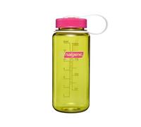Nalgene Sustain Tritan BPA Free Water Bottle made with material derived from 50% plastic waste (with ISCC certified mass balance), 473 ml, wide mouth, tension and movement (only in fuchsia/lilac)