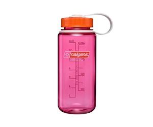 Nalgene Thrill & Motion 16 fl oz Wide Mouth Water Bottle, Fuchsia Purple with Flame