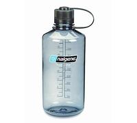 Nalgene Tritan 32 oz Narrow Mouth BPA-Free Water Bottle, Grey/Black