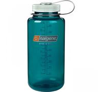 Nalgene Tritan Wide Mouth BPA-Free Water Bottle, 32 Oz, Trout Green, Trout green w Silver, 32-Ounces
