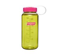 Nalgene Wide Mouth 500ml Tritan Renew Water Bottle - Endive - Fuchsia Purple Cap