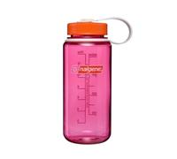 Nalgene Wide Mouth 500ml Tritan Renew Water Bottle - Fuchsia Purple - Flame Cap