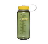 Nalgene Wide Mouth 500ml Tritan Renew Water Bottle - Oil Green - Freesia Cap