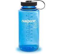 Nalgene Sustain Tritan BPA-Free Water Bottle Made with Material Derived from 50% Plastic Waste, 32 OZ, Wide Mouth, Slate Blue