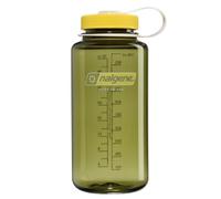 Nalgene Wide Mouth Sustain Tritan Bottle - Earth Green, 1 Litre/WM 1L 32oz Earth Reusable Eco Friendly Everyday Drinking Drink Flask Vessel Canteen Water Juice Storage Store Recycle Plastic BPA Free