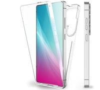 NALIA 360° Case for Samsung Galaxy S25 Ultra - Front & Back Protection - 360GUARD (Full Body Cover) - German Brand Clear