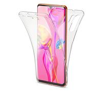 NALIA 360 Degree Case compatible with Huawei P30 Pro, Protective Silicone Full Coverage Front & Back Mobile Phone Bumper with Screen Protector, Ultra Thin Shockproof Complete Cover, Color:Transparent