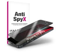 NALIA AntiSpyX Glass Suitable for Apple iPhone 17 Pro (Discreet Privacy Protection), Privacy Protective Glass with 9H Hardness, Anti-Spy Privacy Protection, Scratch-Resistant, Touch Sensitive