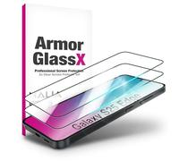 NALIA ArmorGlassX compatible with Samsung Galaxy S25 Edge Glass, Set 2x Tempered Glass [9H], High Transparency with Black Frame, Touch Sensitive, Scratch Resistant, Easy to Install Screen Protector