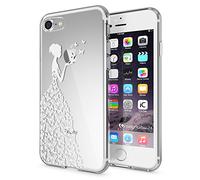 NALIA Case compatible with iPhone 7, Pattern Design Smart-Phone Cover, Ultra-Thin Silicone Back Protector Soft Skin, Slim Flexible Crystal Shock-Proof Bumper Etui, Motiv:Butterfly Princess