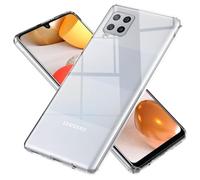 NALIA Clear Case for Samsung Galaxy A42 5G - Hard Back & Silicone Edge - IGNITE (Shockproof Phone Cover & Reinforced Corners) - German Brand
