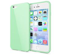NALIA Cover compatible with iPhone 6 Plus 6S Plus, Ultra-Thin Silicone Back Cover Protector Soft Skin Etui, Flexible Protective Shock-Proof Jelly Slim-Fit Gel Bumper Smart-Phone Backcase - Mint Green