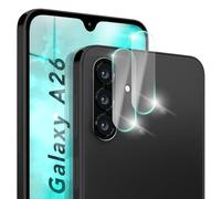 NALIA Focus.X2 MAX compatible with Samsung Galaxy A26 Glass (2x Camera Protection), Transparent 9H Tempered Glass for Rear Cam, Case-Friendly & Precision Fit, Anti-Fingerprint & Scratch-Resistant