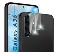 NALIA Focus.X2 MAX compatible with Samsung Galaxy A36 Glass (2x Camera Protection), Crystal Clear 9H Tempered Glass, Precision-Fit Lens Cover, Case-Friendly, Dirt-Repellent & Scratch-Resistant Shield