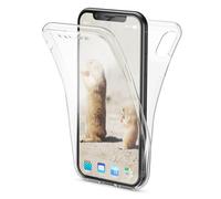 NALIA Full Body Case compatible with iPhone X XS, Front and Back Soft Phone Cover, Full Protection Ultra-Thin clear Silicone Gel Shockproof Bumper, Slim Transparent Protective Skin, Color:Transparent