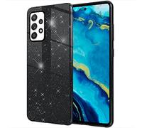 NALIA Glitter Case compatible with Samsung Galaxy A33 - Sparkling Bling Look & Grip - SHINEPOP (Silicone Cover) - Designed in Berlin, Color:Black