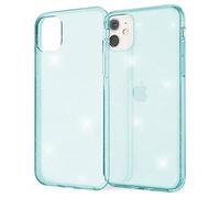 NALIA Glitter Case for iPhone 11 - Silicone, Blue Turquoise