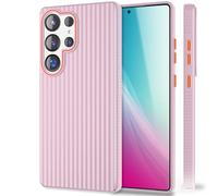 NALIA Matte Hard Case for Samsung Galaxy S25 Ultra - Anti-Fingerprint & Grip - NOVA (Structured Design) - German Brand, Color:Powder Pink