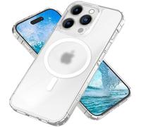 NALIA Matte Magnetic Case for iPhone 15 Pro - MagSafe Compatible - ONYX (Frosted Glass Look, Anti-Fingerprint & Grip) - German Brand Clear