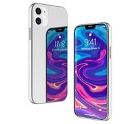 NALIA Mirror Case for iPhone 12 Mini - Real Glass (9H Mirror & Scratch Proof) - RAYN (Premium Hardcase & Silicone Bumper) - German Brand Silver