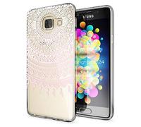 NALIA Motif Cover compatible with Samsung Galaxy A3 2016 Case, Pattern Design Protective Slim Silicone Phone Bumper, Ultra Thin Shockproof Mobile Back Protector Rugged Skin, Designs:Mandala Pink