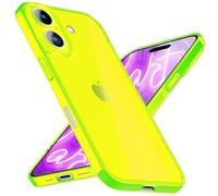 NALIA Neon Clear Cover compatible iPhone 16 Case, Transparent Silicone Colorful Shiny Bright Color, Translucent Anti-Yellow Slim Protective Bumper Soft Flexible Shockproof Rugged Sturdy, Color:Yellow