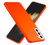 NALIA Neon Cover compatible with Samsung Galaxy S21 Plus Case, Slim Protective Shock Absorbent Silicone Back Bumper, Ultra-Thin Mobile Phone Protector Shockproof Rugged Soft Rubber Skin, Color:Orange