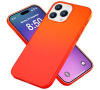 NALIA Neon Silicone Case for iPhone 16 Pro - Soft-Touch & Signal Neon - NEONSHOCK (Matte Phone Case) - German Brand, Color:Orange