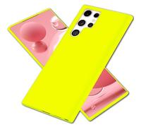 NALIA Neon Silicone Case for Samsung Galaxy S22 Ultra - Soft-Touch & Signal Neon - NEONSHOCK (Matte Phone Case) - German Brand, Color:Yellow