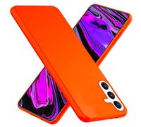 NALIA Neon Silicone Case for Samsung Galaxy S24 - Soft-Touch & Signal Neon - NEONSHOCK (Matte Phone Case) - German Brand, Color:Orange