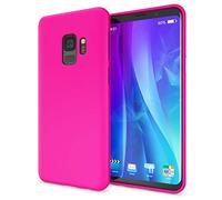 NALIA Neon Silicone Case for Samsung Galaxy S9 - Soft-Touch & Signal Neon - NEONSHOCK (Matte Phone Case) - German Brand, Color:Pink