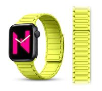 NALIA Nexus Magnetic Watch Band for Apple Watch Band 42/44/45/46/49mm | Neon Yellow, 49mm/46/45/44/42 Serie 1-3, Perfect Fit For All Wrists, Secure Magnetic Closure With Loop Design