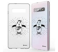 NALIA Pattern Case compatible with Samsung Galaxy S10, Ultra-Thin Silicone Motif Design Phone Cover Protector Soft Skin, Slim Shockproof Gel Bumper Protective Backcover, Designs:Be Cool Penguin