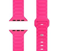 NALIA Pulse Silicone Band Compatible with Apple Watch Band iWatch Series Ultra/SE 10 9 8 7 6 5 4 3 2 1, 42/44/45/46/49mm, 3D Texture Sports Strap with Pin-Buckle, Color:Neon Pink