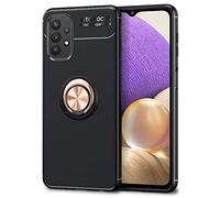 NALIA Ring Case for Samsung Galaxy A32 5G - 360° Ring Stand & for Magnetic Mounts - GRIP360 (Matte Silicone Cover) - German Brand, Color:Rose Gold