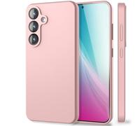 NALIA Silicone Case for Samsung Galaxy S25 - Camera Protection & Lining - PHOENIX (Soft-Touch Cover) - German Brand, Color:Powder Pink