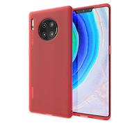 NALIA Silicone Cover compatible with Huawei Mate 30 Pro Case, Ultra Thin See Through Rubber Skin Shock Absorbent Corners, Protective Phone Bumper Slim Back Protector Rugged Coverage, Color:Red
