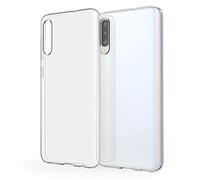 NALIA Silicone Cover compatible with Samsung Galaxy A70 Case, Protective See Through Bumper Slim Mobile Coverage, Ultra-Thin Soft Shockproof Rugged Phonecase Rubber Crystal Gel Skin - Transparent
