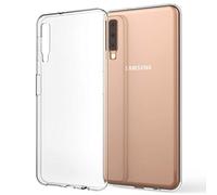 NALIA Transparent Silicone Case for Samsung Galaxy A7 (2018) - Anti-Yellow & Non-Slip - AIRFLEX (Crystal Clear Phone Cover, Slim & Shockproof) - German Brand