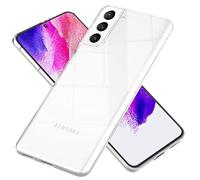 NALIA Transparent Silicone Case for Samsung Galaxy S21 FE - Anti-Yellow & Non-Slip - GLAZE (Crystal Clear Phone Cover, Slim & Shockproof) - German Brand