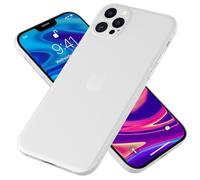 NALIA Ultra Slim Hard Case for iPhone 12 Pro - Matte-Transparent & 0.3mm Thin - PHANTOM (Ultra-Thin Cover & Full Camera Protection) - German Brand, Color:White