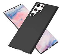 NALIA Ultra Slim Hard Case for Samsung Galaxy S22 Ultra - Silicone, Black