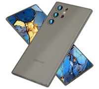 NALIA Ultra Slim Hard Case for Samsung Galaxy S24 Ultra - Matte-Transparent & 0.3mm Thin - PHANTOM (Ultra-Thin Cover & Full Camera Protection) - German Brand, Color:Taupe Transparent